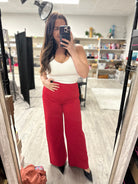 RESTOCK : Out of the Office Pants- Red-150 PANTS-DEAR SCARLETT-Heathered Boho Boutique, Women's Fashion and Accessories in Palmetto, FL