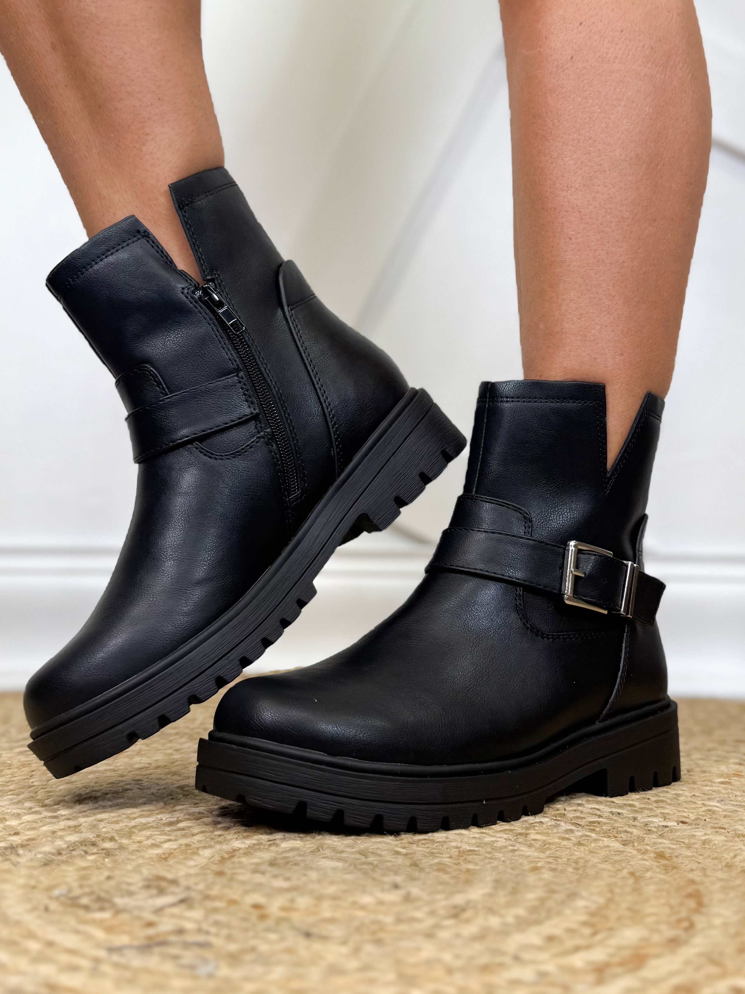 Frisco Boots- BLACK-350 SHOES-Fortune Dynamic-Heathered Boho Boutique, Women's Fashion and Accessories in Palmetto, FL