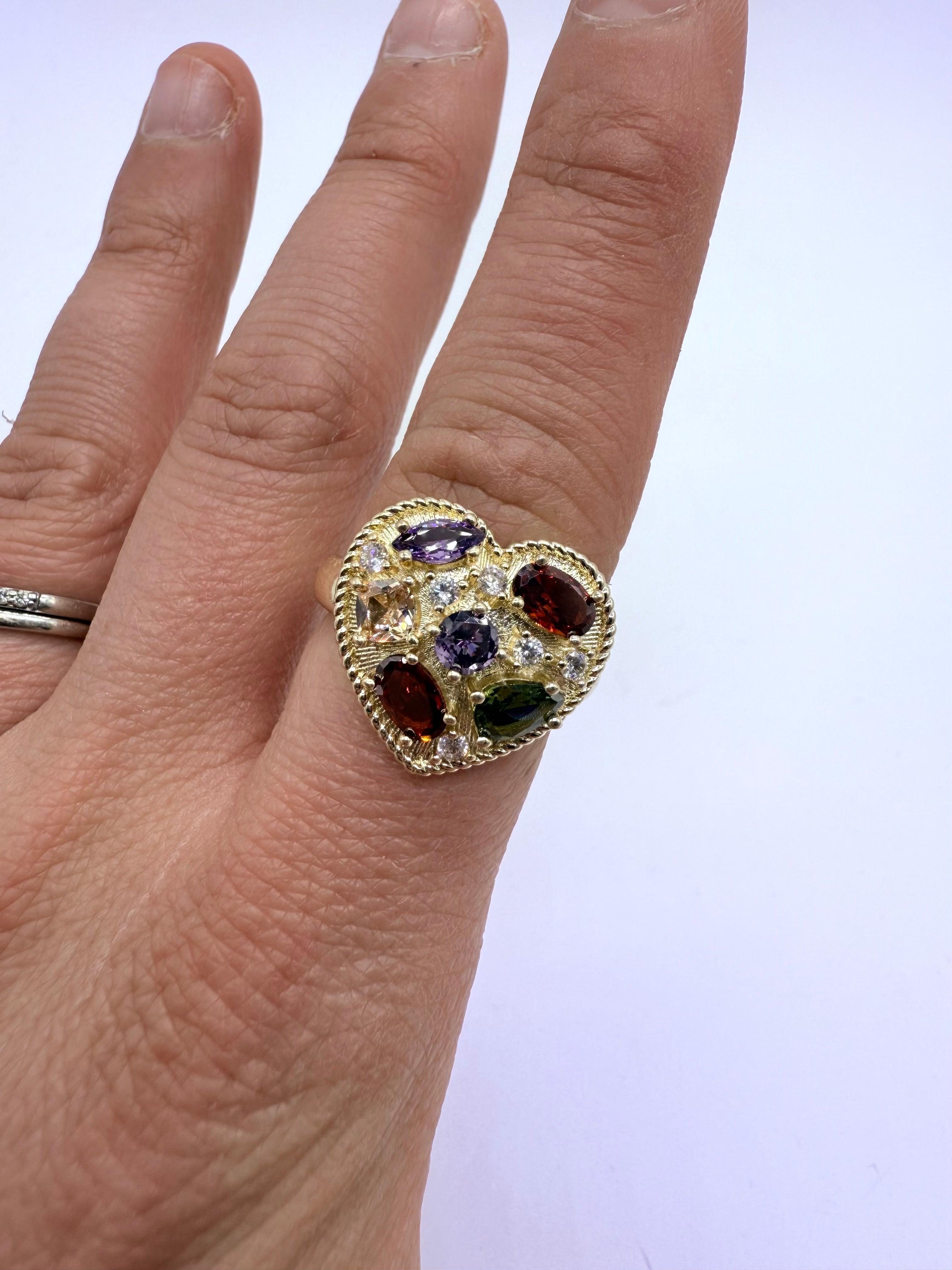 Loved to Pieces Heart Ring-310 Jewelry-Millenx Accessories, LLC.-Heathered Boho Boutique, Women's Fashion and Accessories in Palmetto, FL