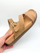 Astrid Wedged Sandals - Latte-350 Shoes-Fortune Dynamic-Heathered Boho Boutique, Women's Fashion and Accessories in Palmetto, FL