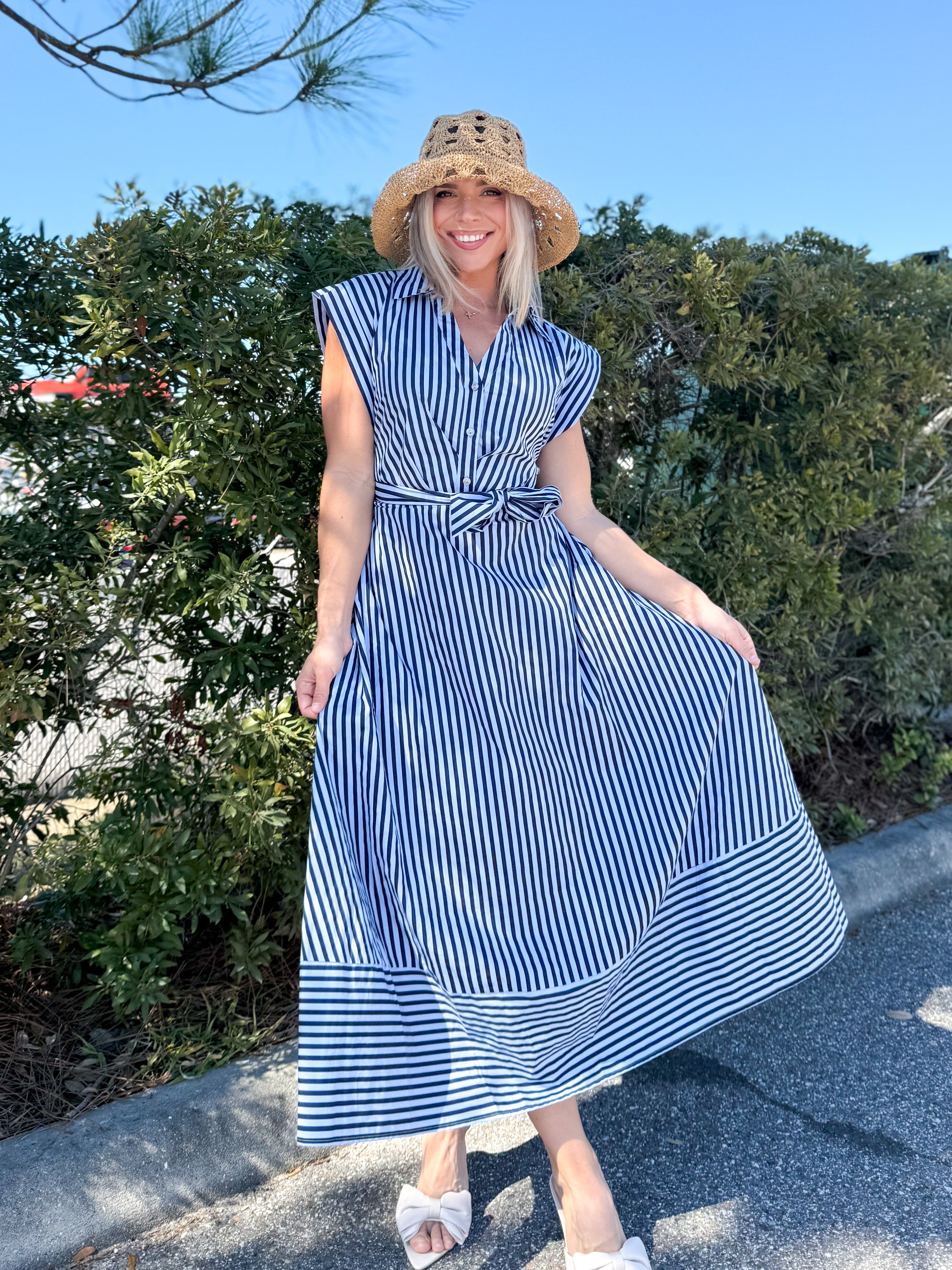 Practical Woman Dress-230 DRESSES/JUMPSUITS/ROMPERS-ENTRO-Heathered Boho Boutique, Women's Fashion and Accessories in Palmetto, FL