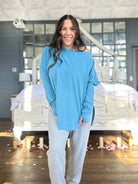 Zoey Athleisure Top-120 Long Sleeve Tops-Blakeley-Heathered Boho Boutique, Women's Fashion and Accessories in Palmetto, FL