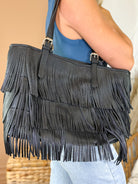 Fun With Fringe Hand Bag-320 Bags-Tops Handbags-Heathered Boho Boutique, Women's Fashion and Accessories in Palmetto, FL