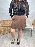 DOORBUSTER: Chic Wrap Skort-170 Skort/ Skirt-Rae Mode-Heathered Boho Boutique, Women's Fashion and Accessories in Palmetto, FL