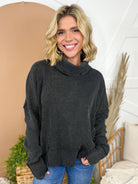 Restock: Typical Style Turtle Neck Top-120 LONG SLEEVE TOPS-Davi & Dani-Heathered Boho Boutique, Women's Fashion and Accessories in Palmetto, FL