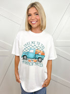Take Me to the Pumpkin Patch Graphic Tee-White-120 Long Sleeve Tops-Heathered Boho-Heathered Boho Boutique, Women's Fashion and Accessories in Palmetto, FL