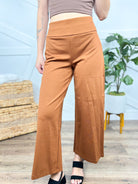 Office Day Trip Wide Leg Cropped Pants- Rust-150 PANTS-DEAR SCARLETT-Heathered Boho Boutique, Women's Fashion and Accessories in Palmetto, FL