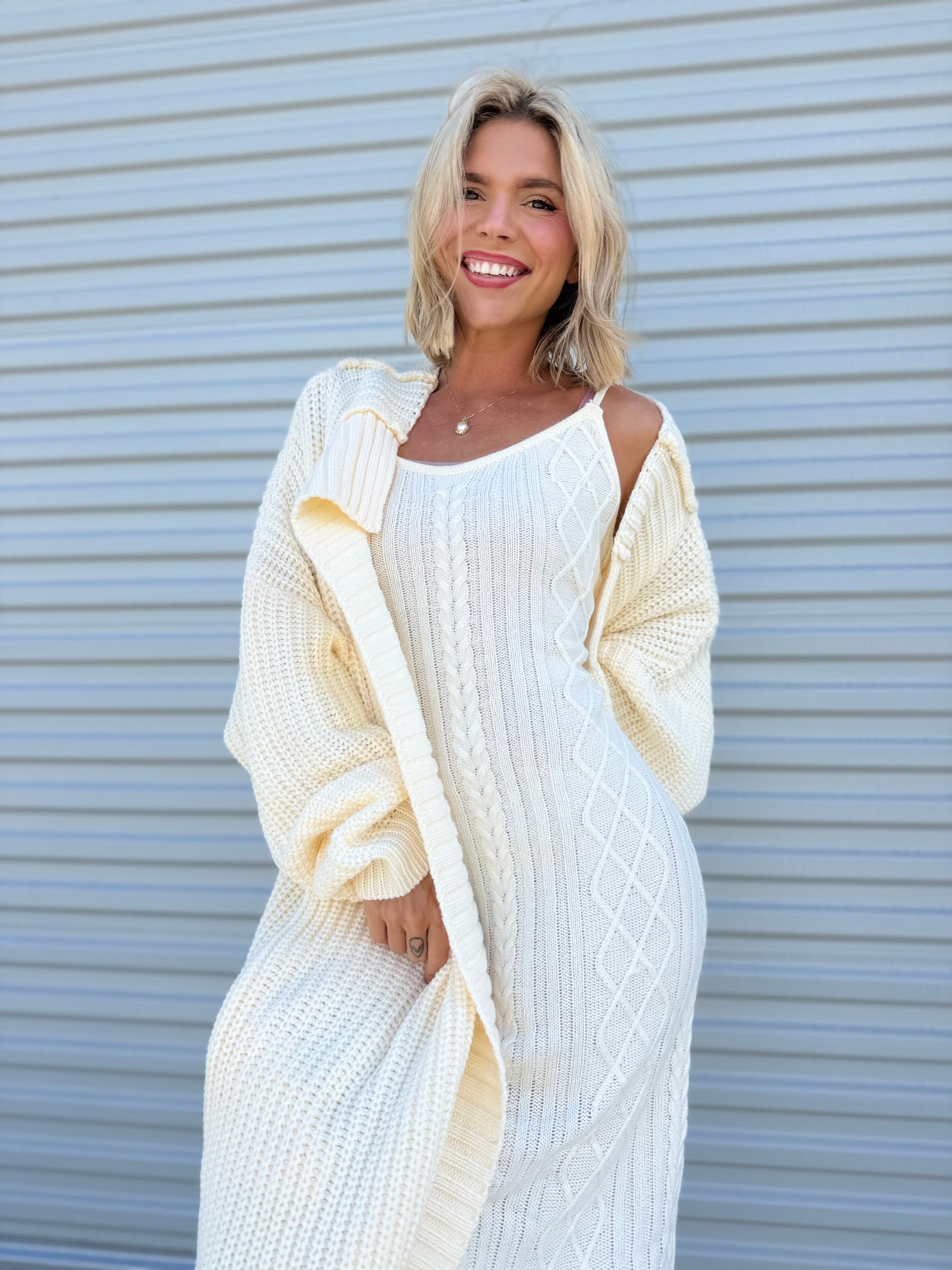 Long Night Dress Set-240 ACTIVEWEAR/SETS-Davi & Dani-Heathered Boho Boutique, Women's Fashion and Accessories in Palmetto, FL