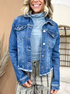 Better With Time Denim Jacket-200 JACKETS/SHACKETS-RISEN-Heathered Boho Boutique, Women's Fashion and Accessories in Palmetto, FL