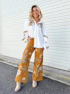 Wild Bloom Pants-150 PANTS-EASEL-Heathered Boho Boutique, Women's Fashion and Accessories in Palmetto, FL