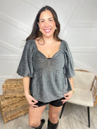 Spreading Joy Top-110 Short Sleeve Top-Oddi-Heathered Boho Boutique, Women's Fashion and Accessories in Palmetto, FL