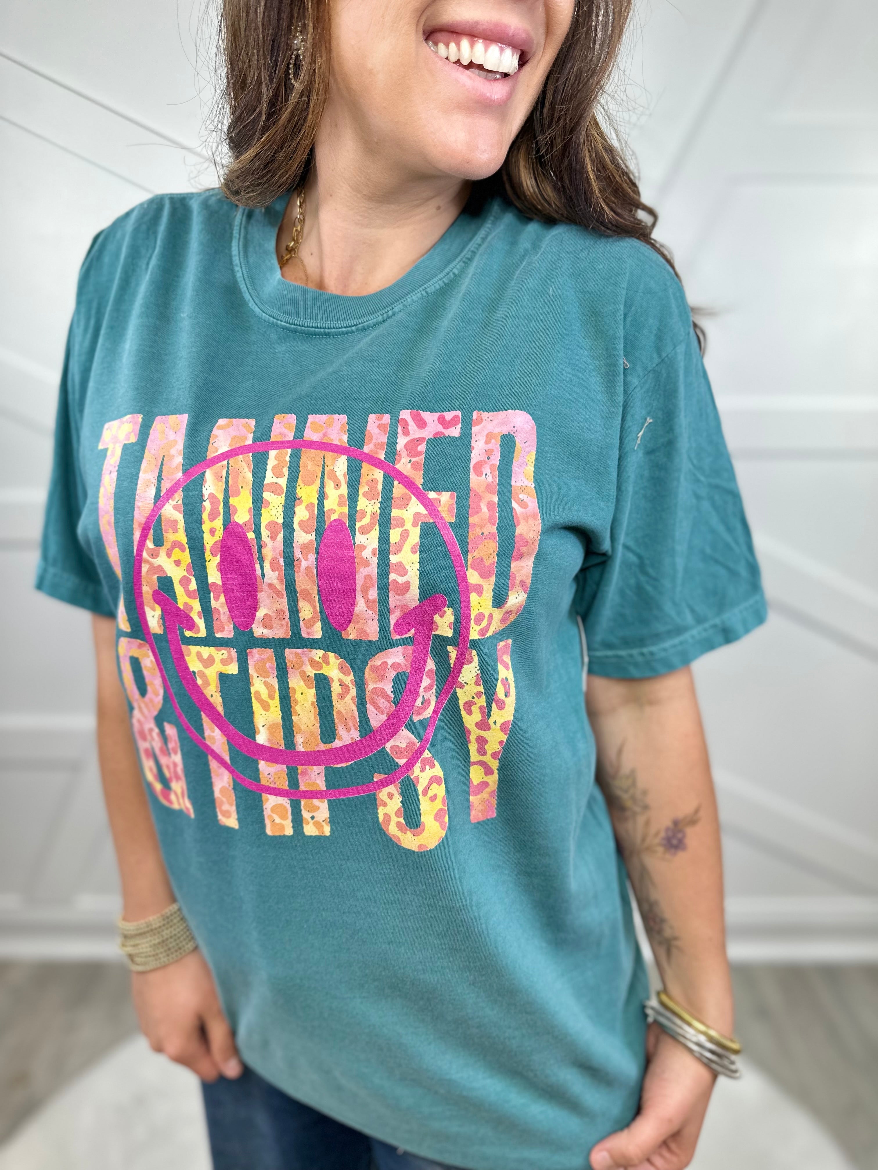 Tanned and Tipsy Graphic Tee-130 Graphic Tees-Heathered Boho-Heathered Boho Boutique, Women's Fashion and Accessories in Palmetto, FL