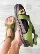 Promise Sandals - Olive-350 SHOES-Azarayah-Heathered Boho Boutique, Women's Fashion and Accessories in Palmetto, FL