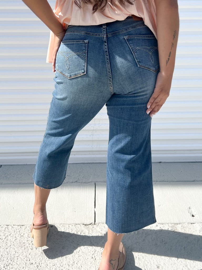 Elevated Crop Wide Leg Jeans by Judy Blue