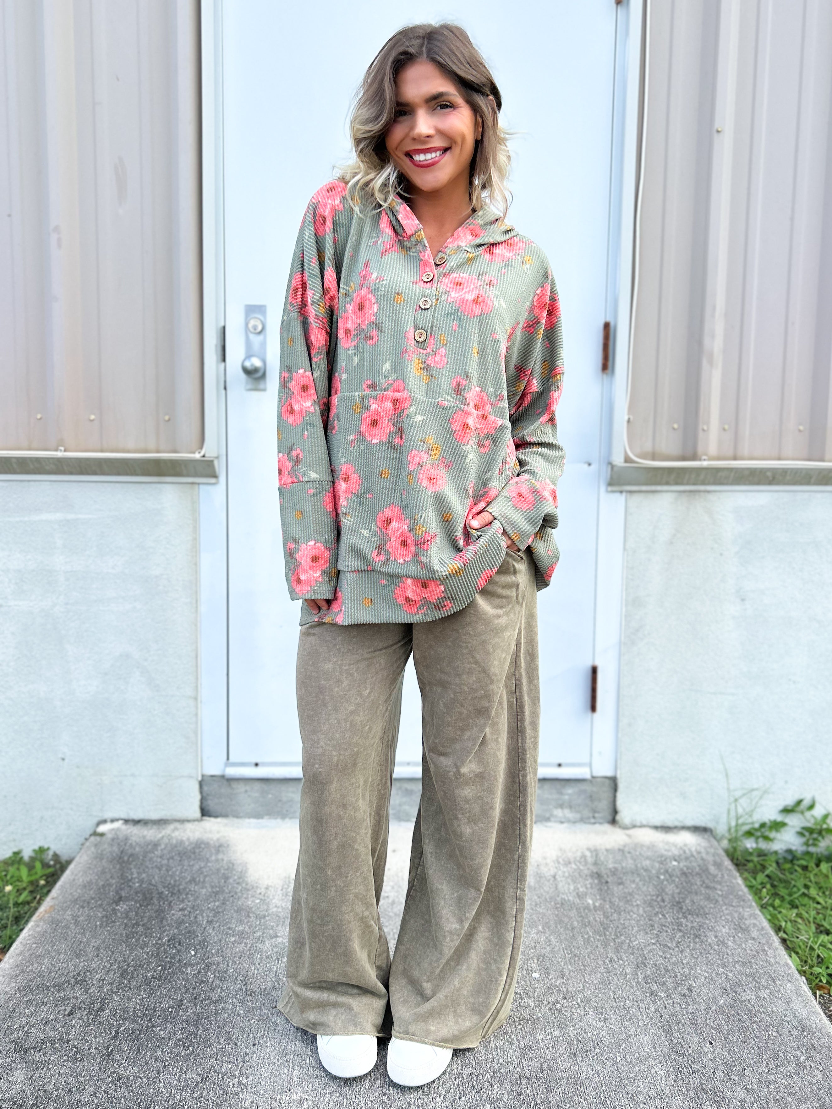 The Fall In Bloom Hoodie-210 HOODIES-HEIMISH-Heathered Boho Boutique, Women's Fashion and Accessories in Palmetto, FL