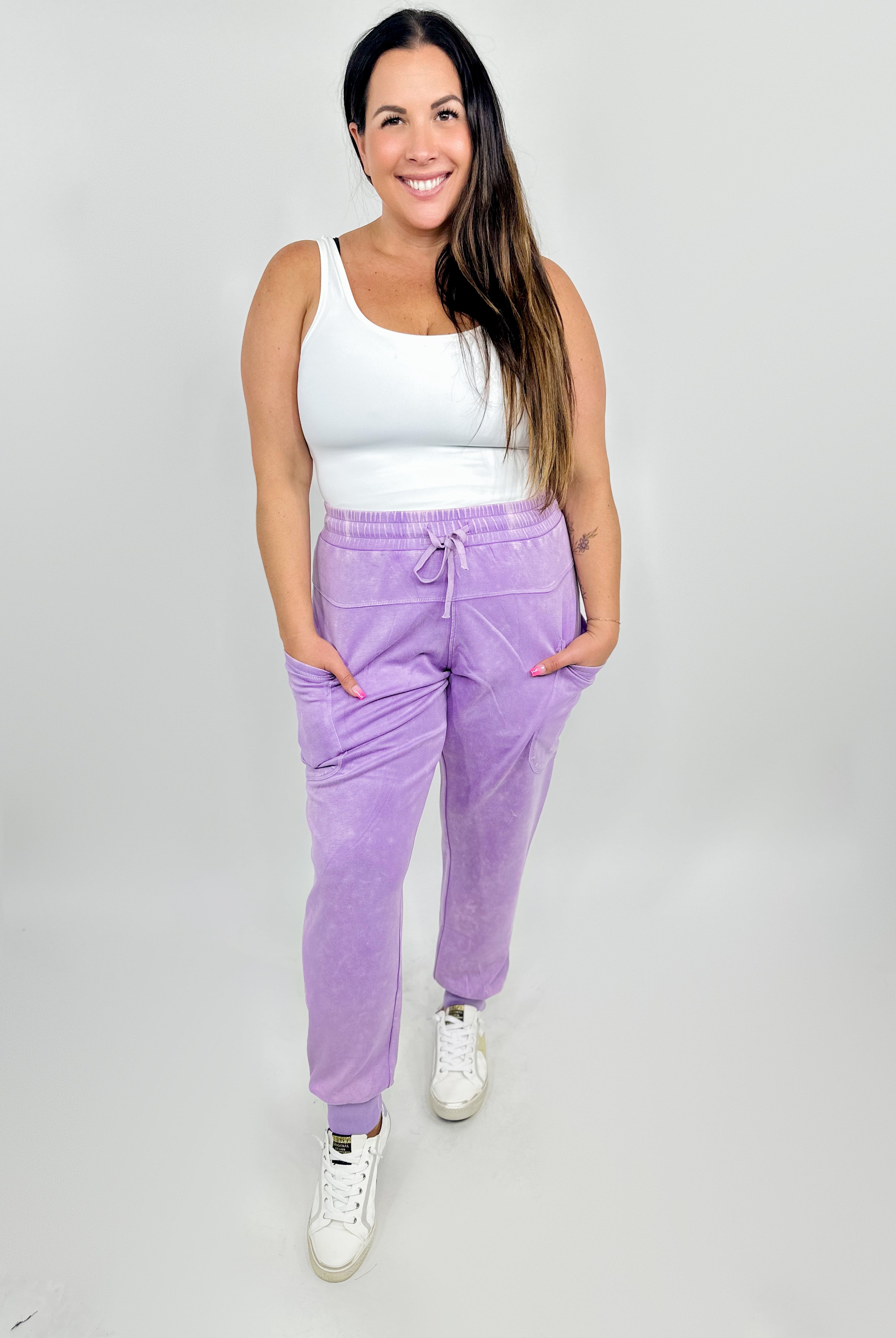 Lifetime Joggers-150 PANTS-White Birch-Heathered Boho Boutique, Women's Fashion and Accessories in Palmetto, FL