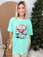 Santa's Hot Mess Graphic Shirt-125 Sweater-Heathered Boho-Heathered Boho Boutique, Women's Fashion and Accessories in Palmetto, FL