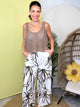 Botanical Flow Wide-Leg Pants-150 PANTS-WHITE BIRCH-Heathered Boho Boutique, Women's Fashion and Accessories in Palmetto, FL