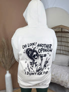 Skeleton Another Opinion w/ Pocket Graphic Hoodie-210 Hoodies-Heathered Boho-Heathered Boho Boutique, Women's Fashion and Accessories in Palmetto, FL