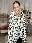 Faux Cowhide Cloud Luxe Blanket-340 Other Accessories-Heathered Boho-Heathered Boho Boutique, Women's Fashion and Accessories in Palmetto, FL