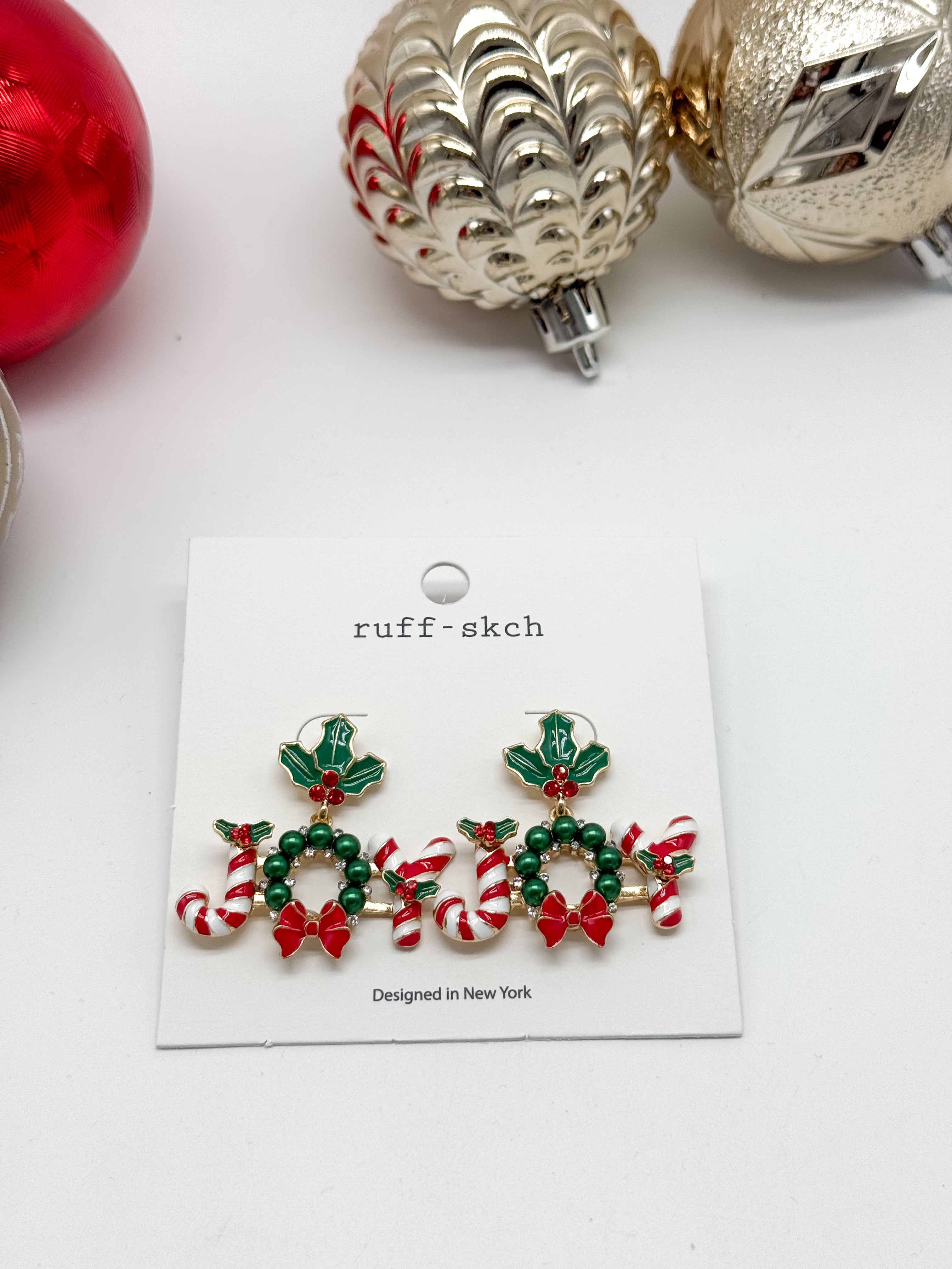 JOY Earrings-310 Jewelry-Rough Sketch-Heathered Boho Boutique, Women's Fashion and Accessories in Palmetto, FL