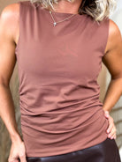 Gather Me Up Top-110 SHORT SLEEVE TOP-STITCH & CO-Heathered Boho Boutique, Women's Fashion and Accessories in Palmetto, FL