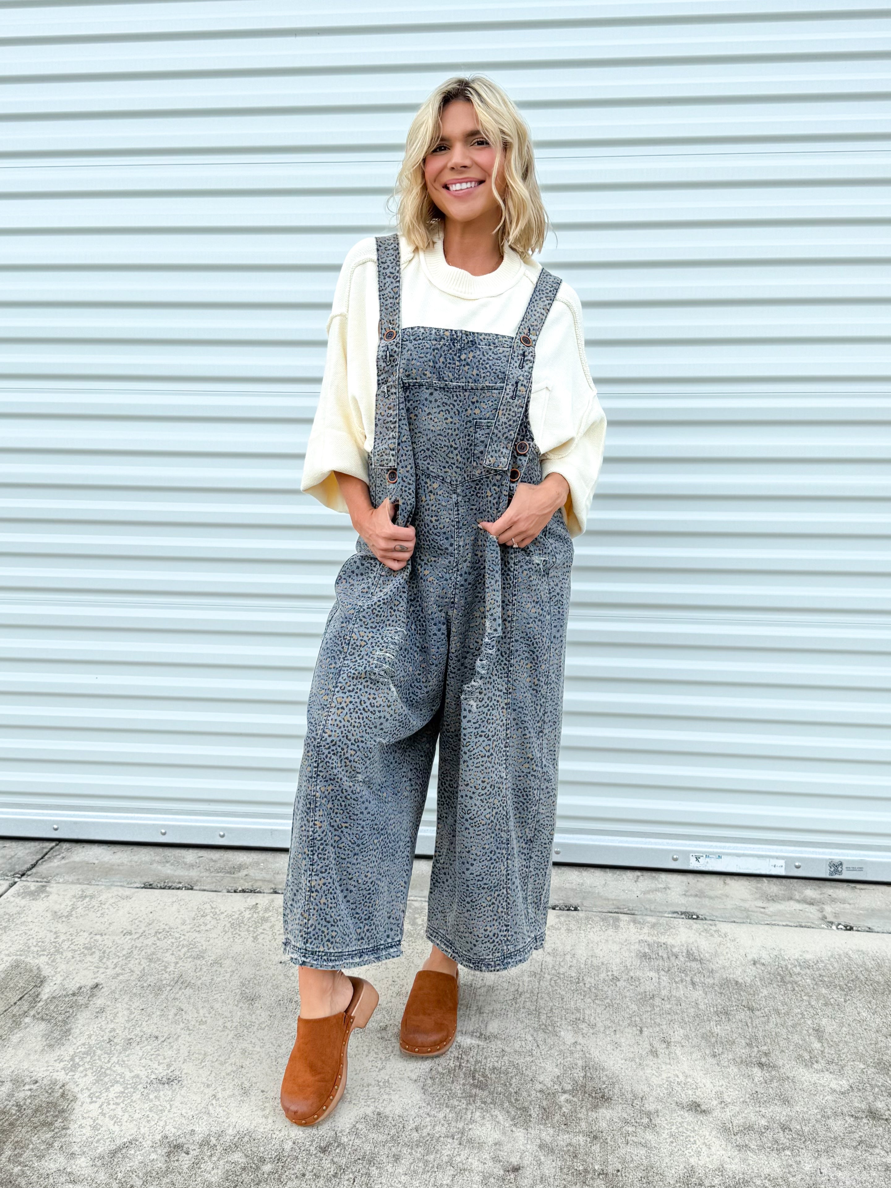 Urban Jungle Overalls-230 DRESSES/JUMPSUITS/ROMPERS-EASEL-Heathered Boho Boutique, Women's Fashion and Accessories in Palmetto, FL