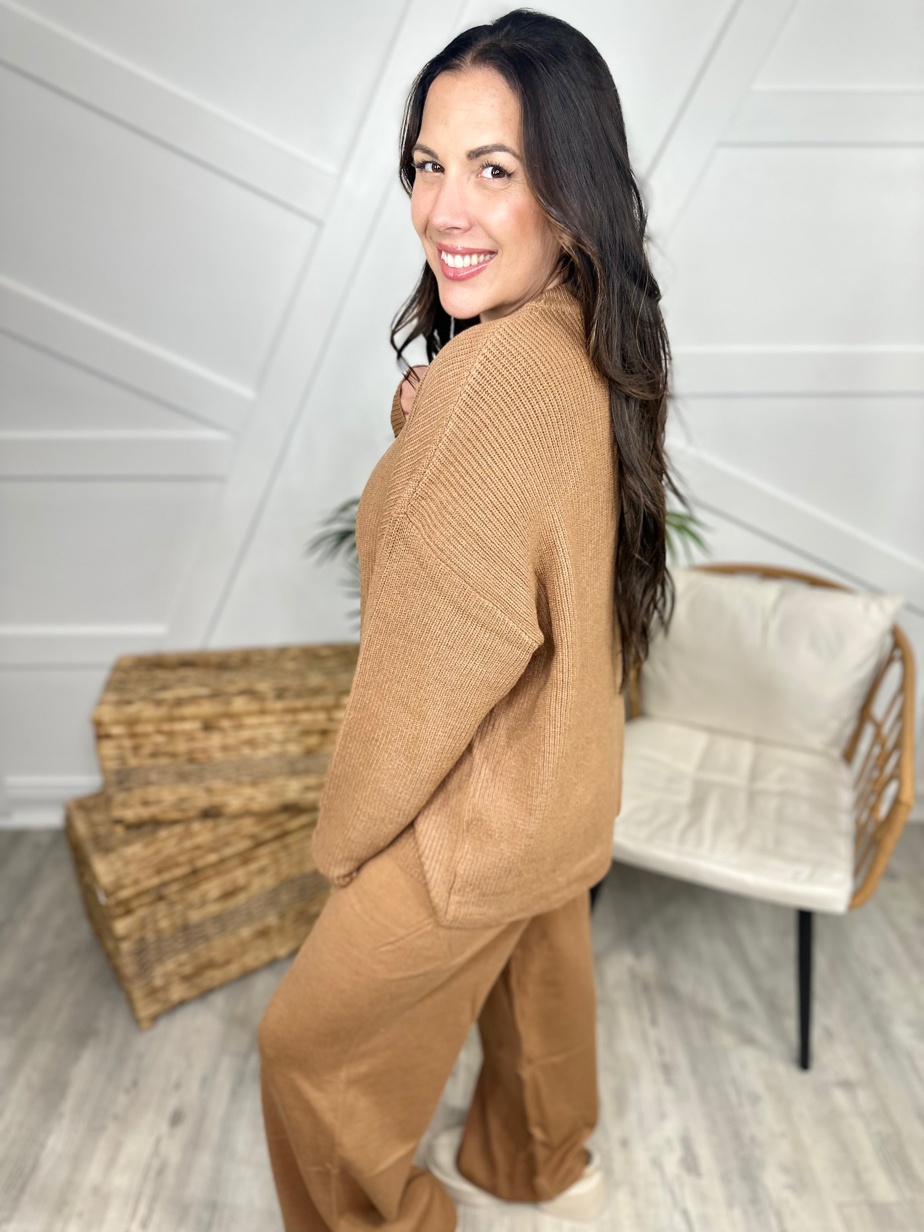 RESTOCK: Everyday Sweater Set-240 Activewear/Sets-Rae Mode-Heathered Boho Boutique, Women's Fashion and Accessories in Palmetto, FL