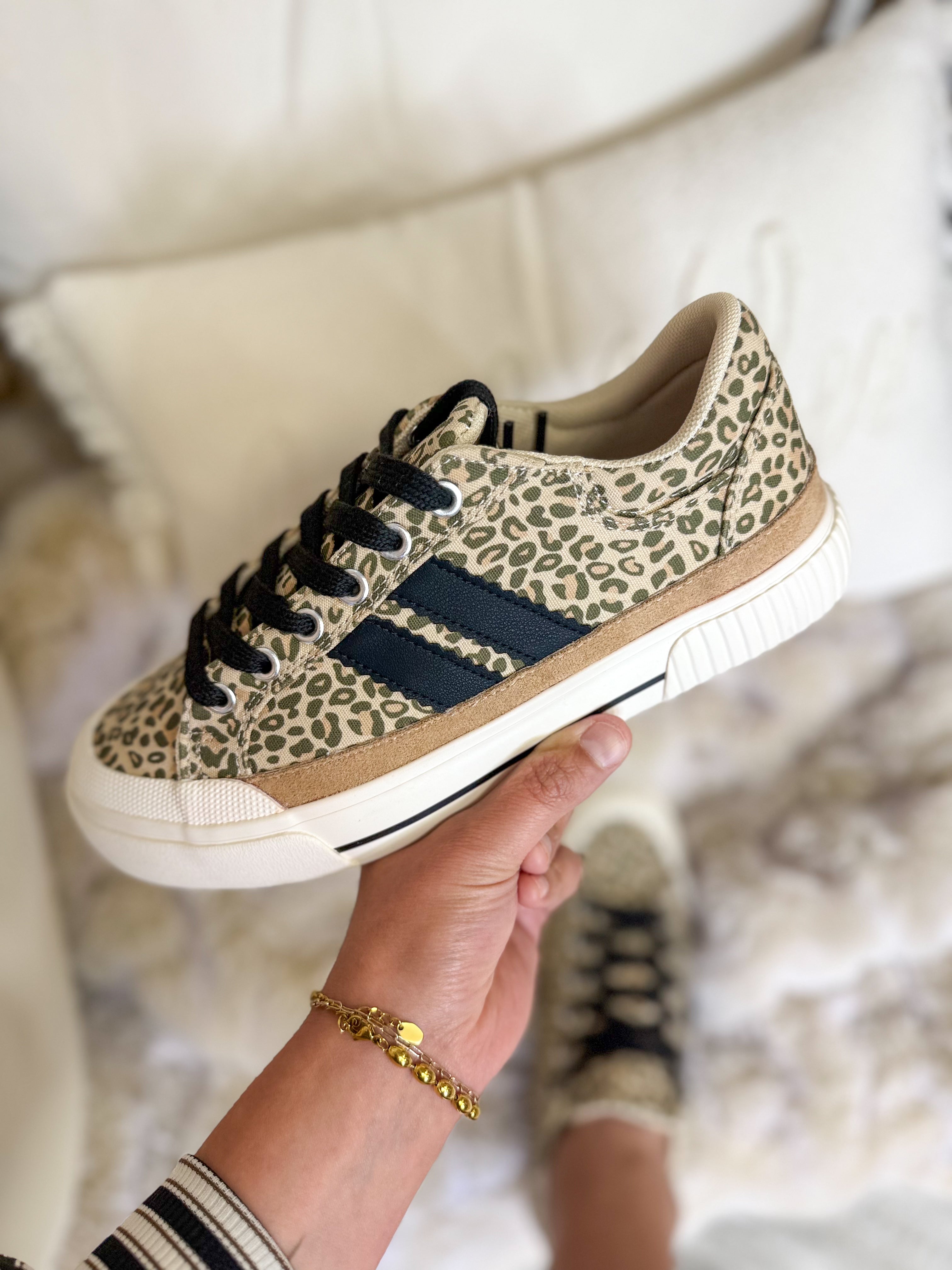 Thats Her Sneakers - Sand Mini Leopard-350 SHOES-CORKYS-Heathered Boho Boutique, Women's Fashion and Accessories in Palmetto, FL