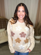 Botanic Sweater-125 Sweater-BIBI-Heathered Boho Boutique, Women's Fashion and Accessories in Palmetto, FL