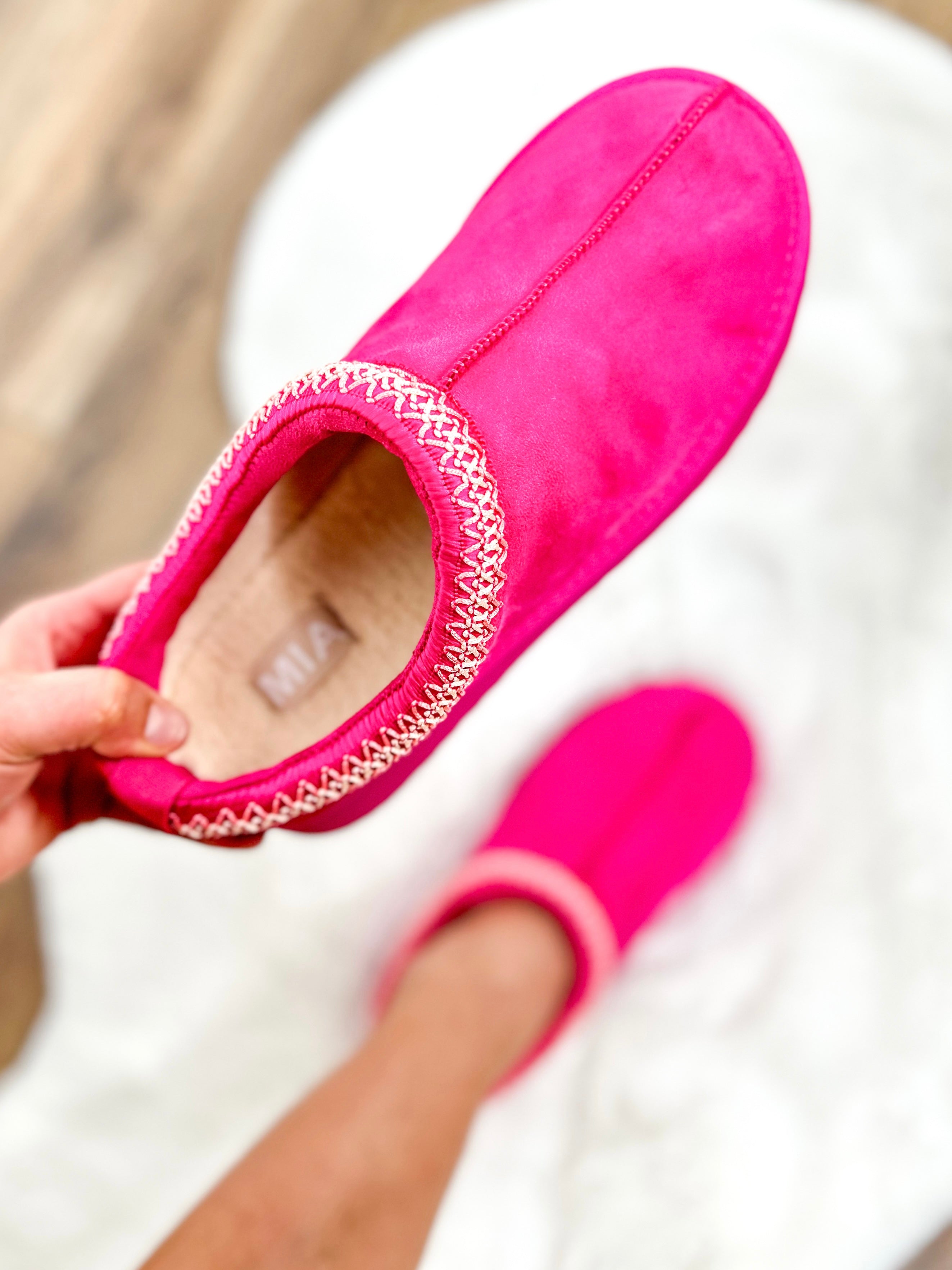 Yndigo Slippers - Bright Pink-350 Shoes-Mia Shoes-Heathered Boho Boutique, Women's Fashion and Accessories in Palmetto, FL