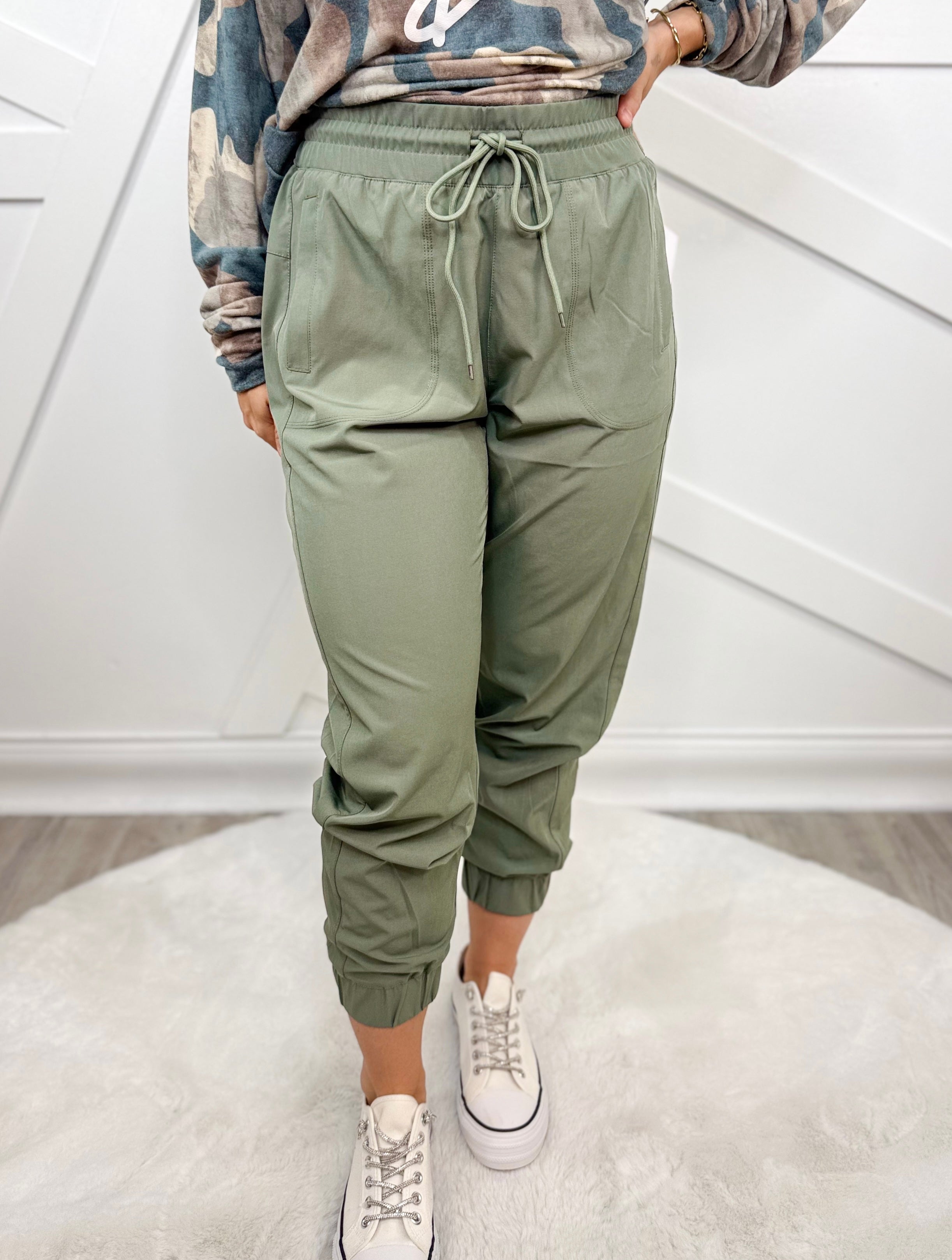 Places To Be Joggers-150 PANTS-White Birch-Heathered Boho Boutique, Women's Fashion and Accessories in Palmetto, FL