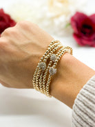 Peaking Heart Beaded Stretch Bracelet Stack-310 Jewelry-Rough Sketch-Heathered Boho Boutique, Women's Fashion and Accessories in Palmetto, FL