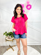 Sweet Story Top-110 Short Sleeve Top-HAPTICS-Heathered Boho Boutique, Women's Fashion and Accessories in Palmetto, FL