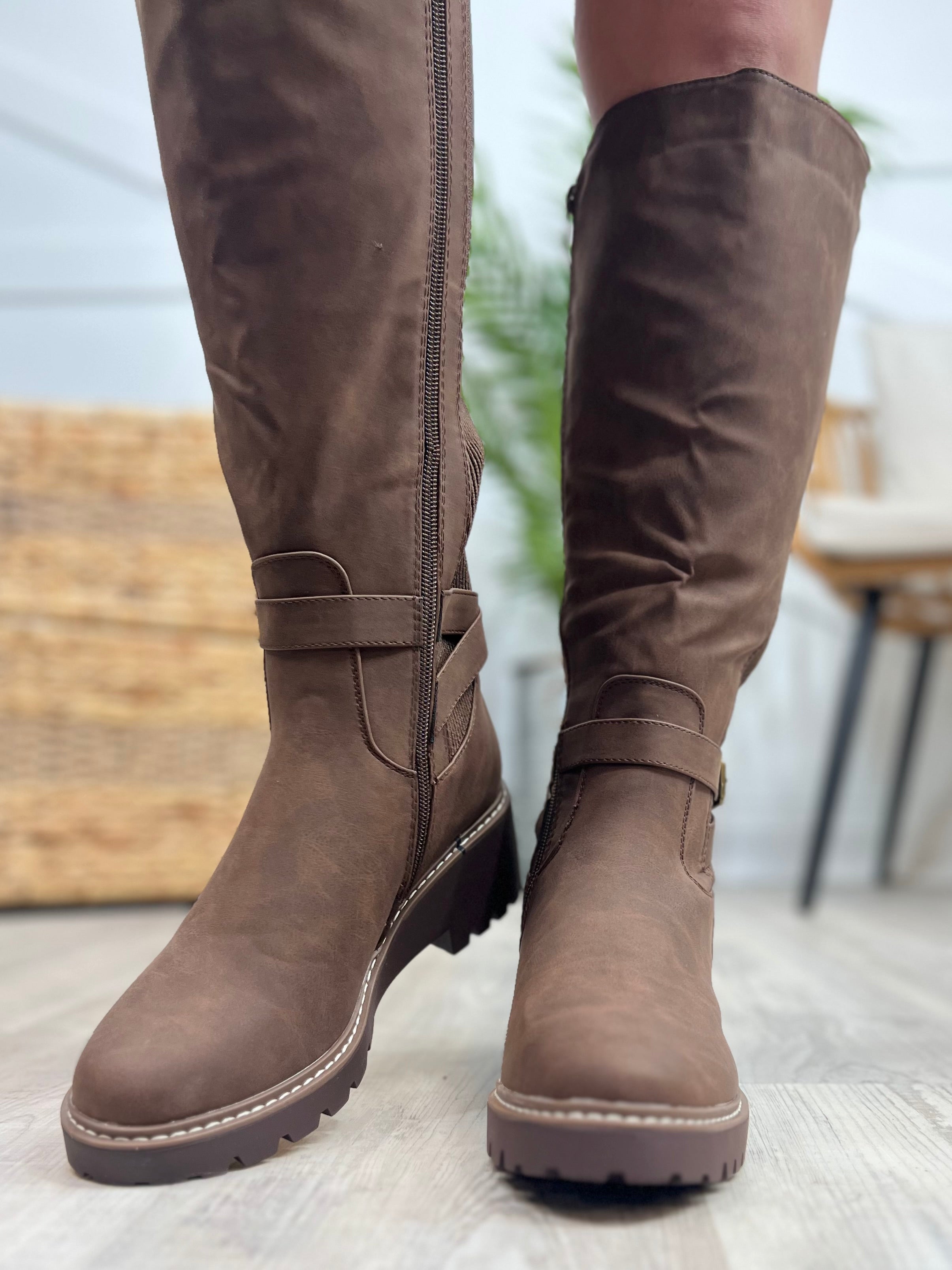 Agenda Boots - Brown-350 SHOES-Forever Link-Heathered Boho Boutique, Women's Fashion and Accessories in Palmetto, FL