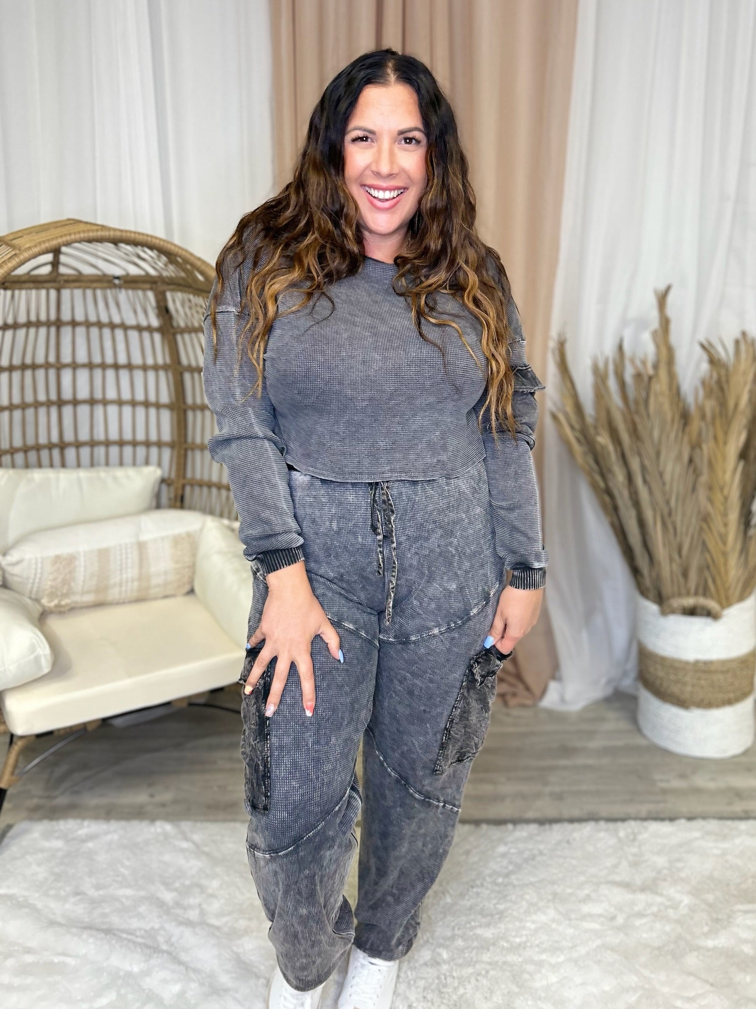 RESTOCK: On a Roll Jogger Pants-150 PANTS-J. Her-Heathered Boho Boutique, Women's Fashion and Accessories in Palmetto, FL