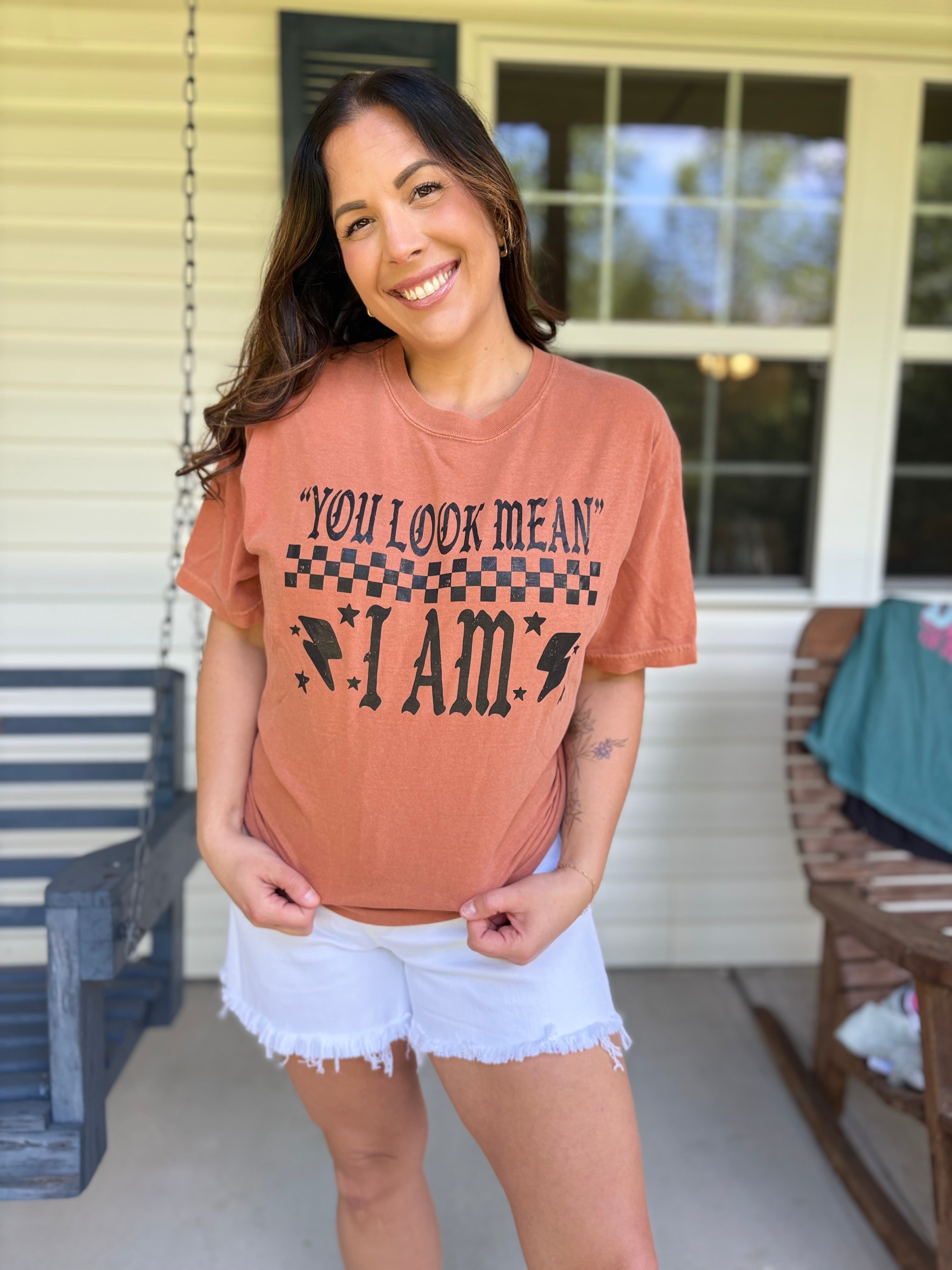 You Look Mean Graphic Tee - Yam-130 Graphic Tees-Heathered Boho-Heathered Boho Boutique, Women's Fashion and Accessories in Palmetto, FL