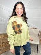 RESTOCK : Flower Patch Top-120 Long Sleeve Tops-Easel-Heathered Boho Boutique, Women's Fashion and Accessories in Palmetto, FL