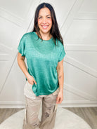 Plain As Day Top-110 SHORT SLEEVE TOP-Sew In Love-Heathered Boho Boutique, Women's Fashion and Accessories in Palmetto, FL