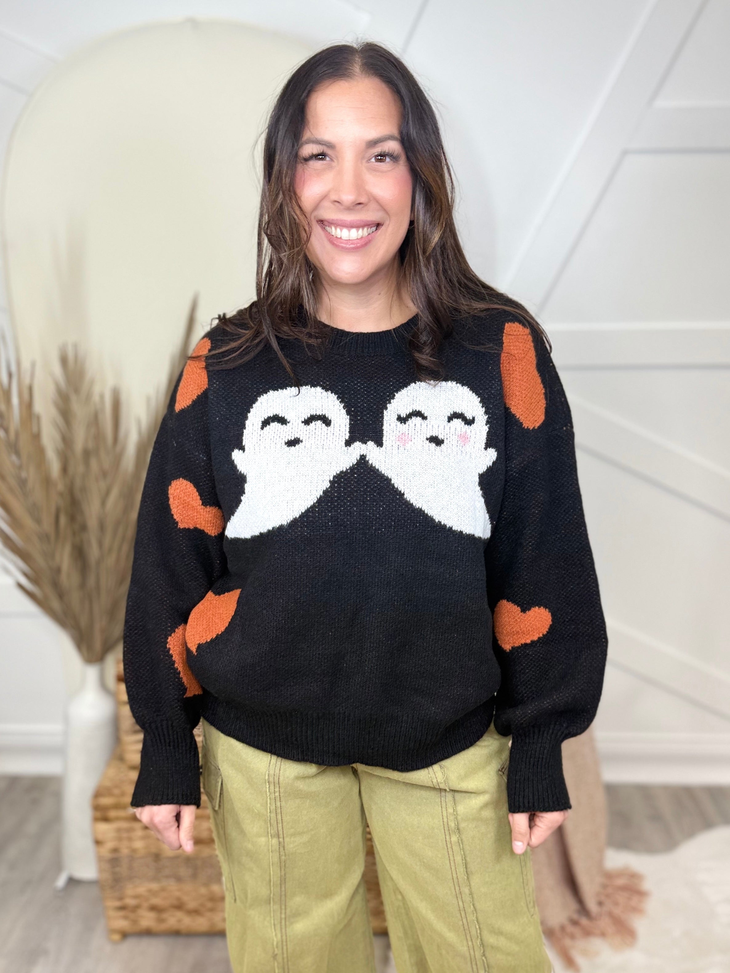 Ghoulish Sweater-125 SWEATER-GeeGee-Heathered Boho Boutique, Women's Fashion and Accessories in Palmetto, FL