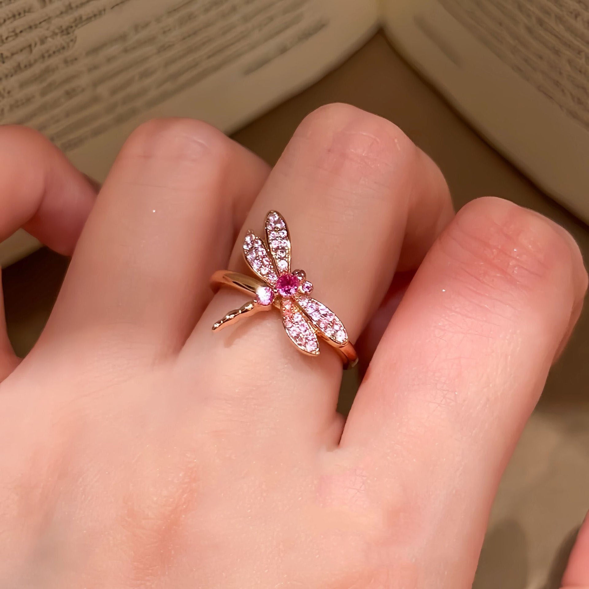 💕 Chasing Dragonflies Ring-310 Jewelry-NIHAO JEWELRY-Heathered Boho Boutique, Women's Fashion and Accessories in Palmetto, FL