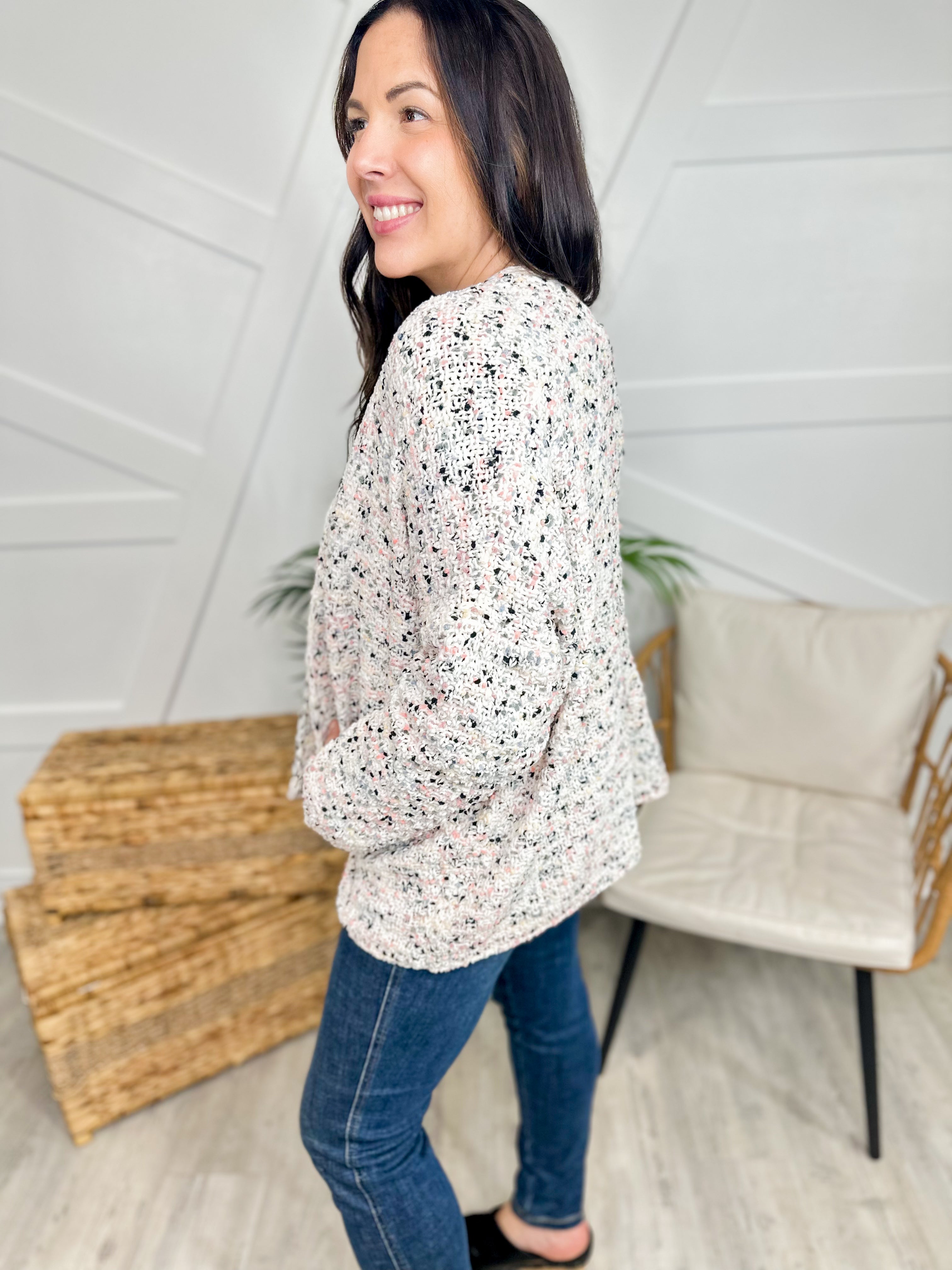 Worth the Wait Cardigan-220 Cardigans/ Kimonos-White Birch-Heathered Boho Boutique, Women's Fashion and Accessories in Palmetto, FL