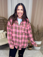 Say No More Flannel-200 JACKETS/SHACKETS-WHITE BIRCH-Heathered Boho Boutique, Women's Fashion and Accessories in Palmetto, FL