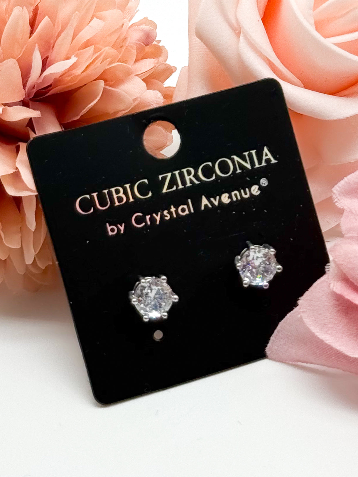 7mm Radiant CZ Stud-310 Jewelry-RM Manufacturing-Heathered Boho Boutique, Women's Fashion and Accessories in Palmetto, FL