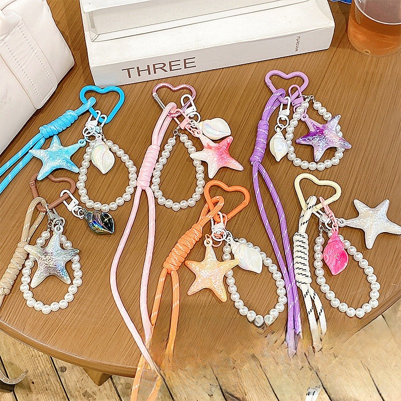Seaside Sweetheart Charm Keychain-340 OTHER ACCESSORIES-NIHAO JEWELRY-Heathered Boho Boutique, Women's Fashion and Accessories in Palmetto, FL