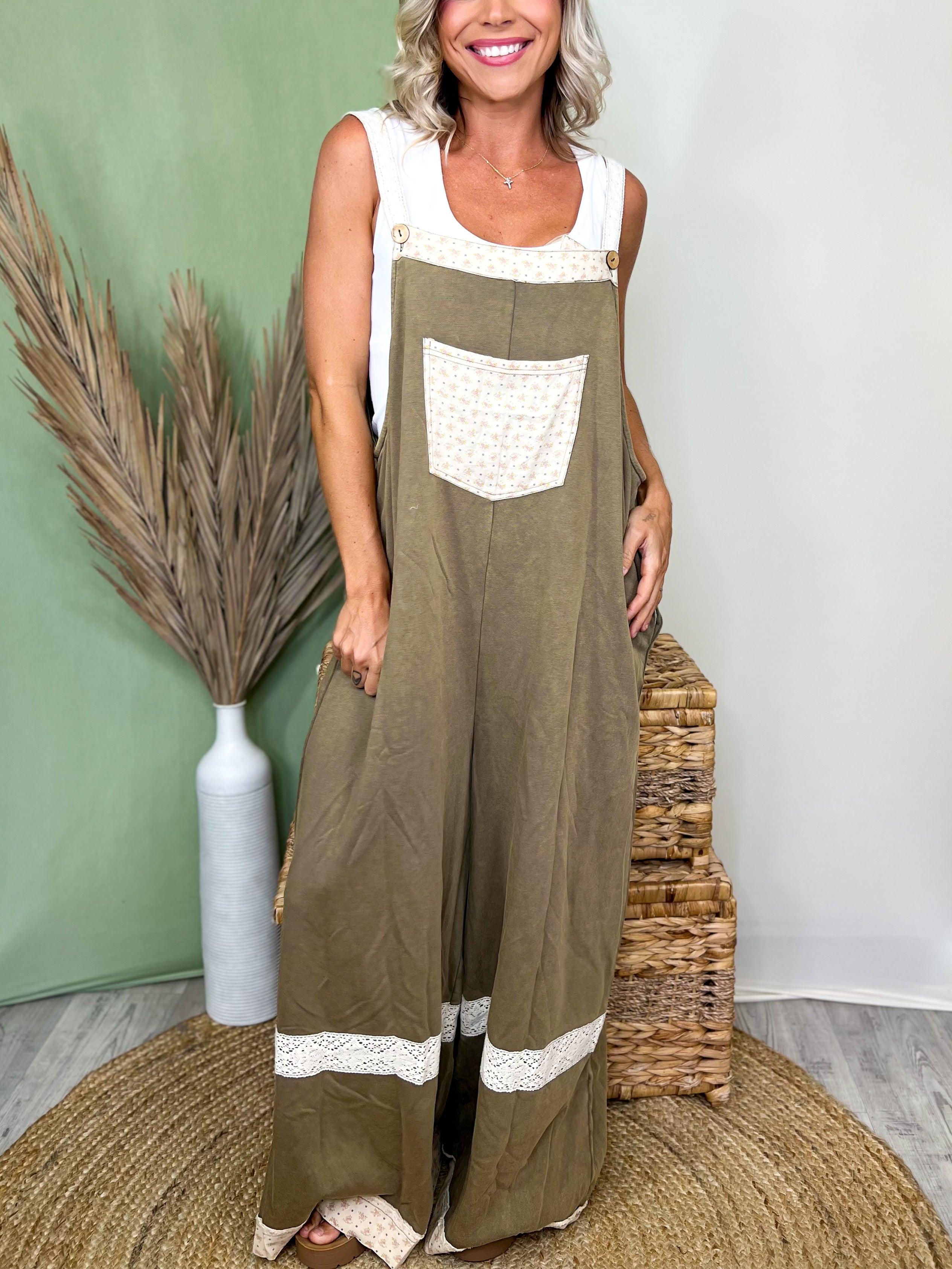 The Wander Free Overalls-230 DRESSES/JUMPSUITS/ROMPERS-EASEL-Heathered Boho Boutique, Women's Fashion and Accessories in Palmetto, FL