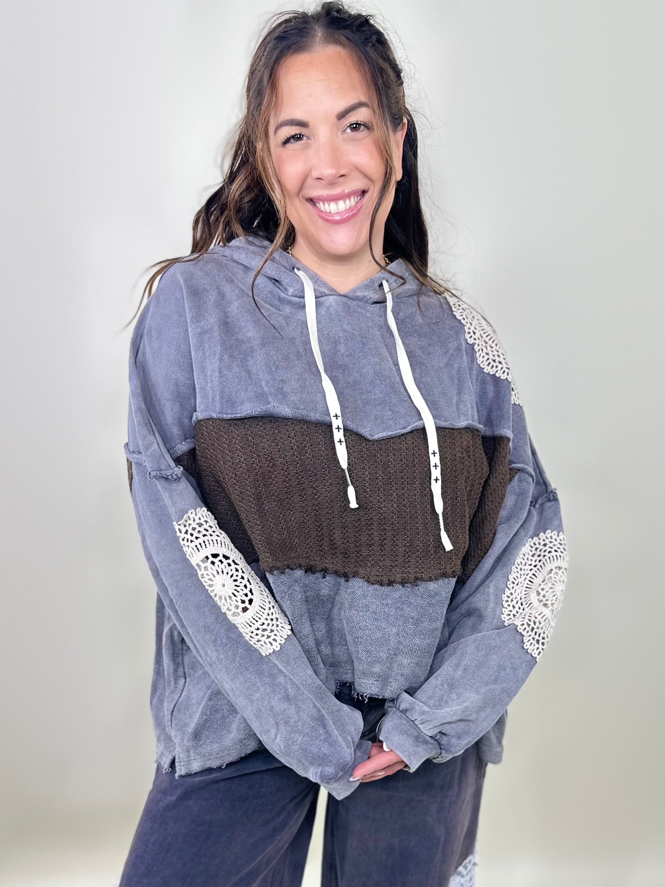 RESTOCK: Dream State Hoodie-210 Hoodies-POL-Heathered Boho Boutique, Women's Fashion and Accessories in Palmetto, FL