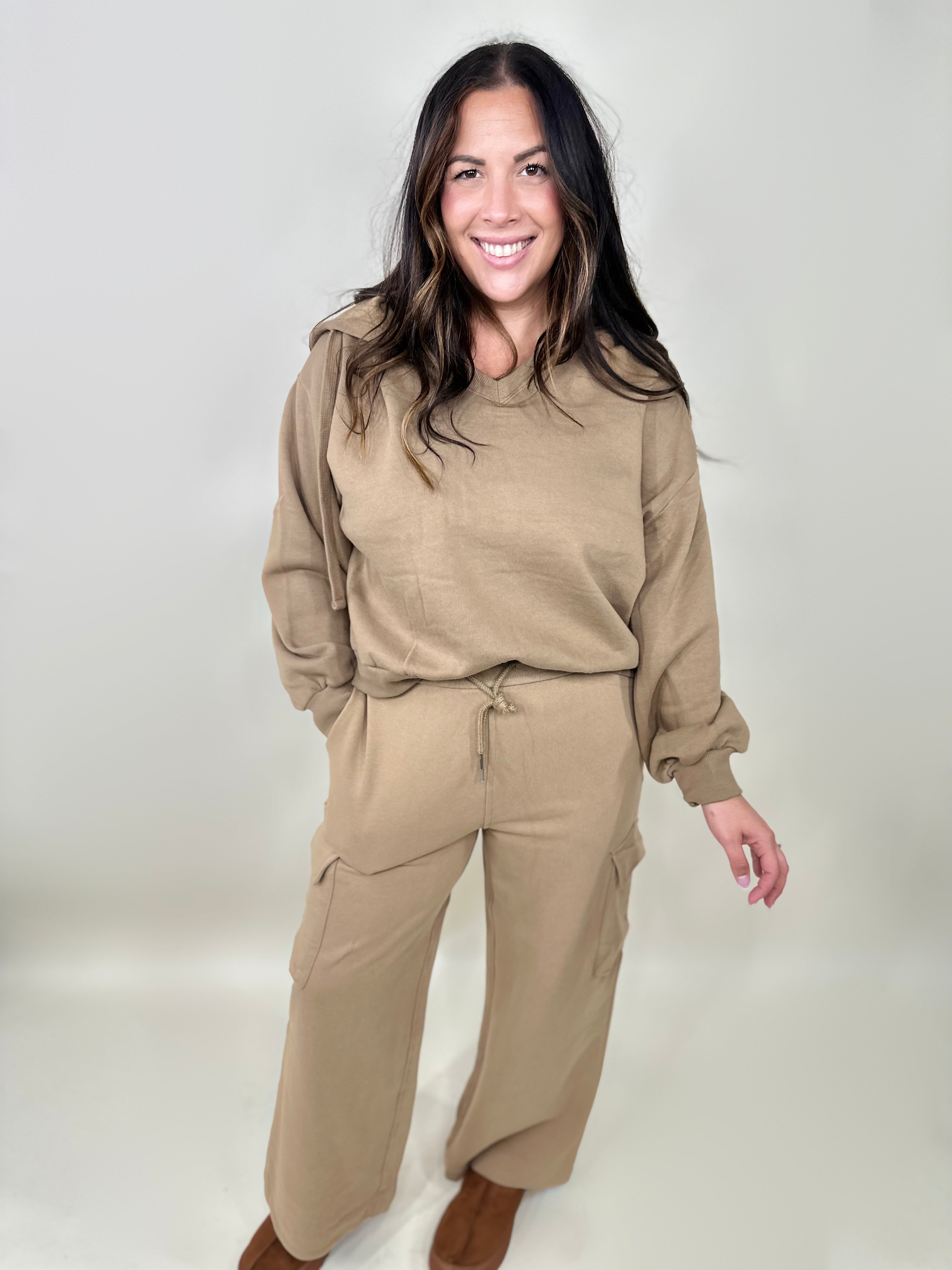 Shake It Off Cargo Pants-150 PANTS-Risen Jeans-Heathered Boho Boutique, Women's Fashion and Accessories in Palmetto, FL