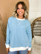 The Weekend Mood Striped Top-120 LONG SLEEVE TOPS-ZENANA-Heathered Boho Boutique, Women's Fashion and Accessories in Palmetto, FL