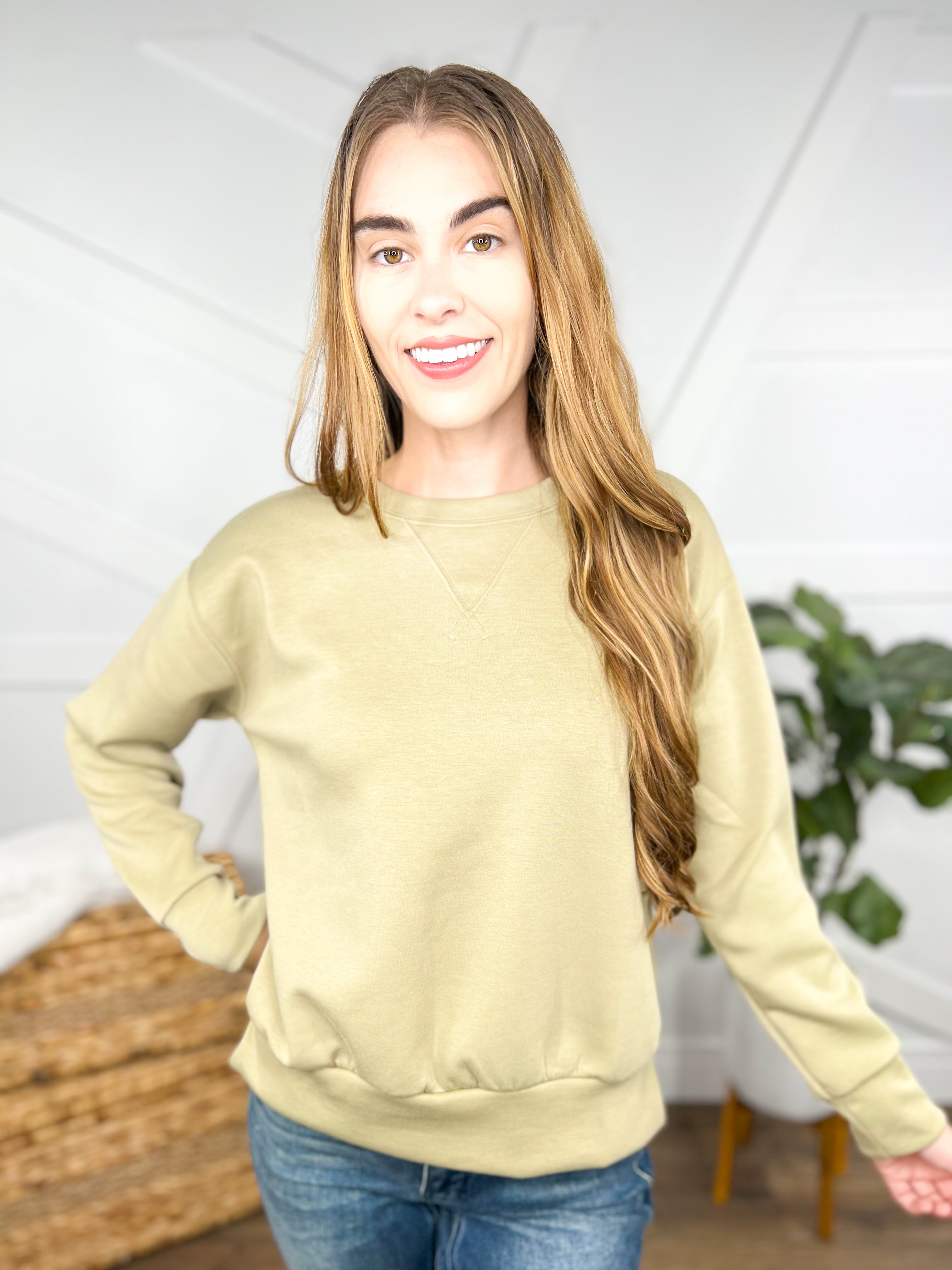 Malibu Pullover - Sage-120 Long Sleeve Tops-DEAR SCARLETT-Heathered Boho Boutique, Women's Fashion and Accessories in Palmetto, FL